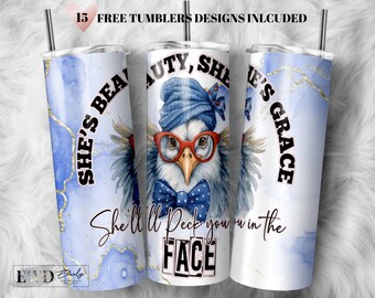 Funny Chicken 20oz Tumbler Wrap: Sublimation PNG (Digital Download)