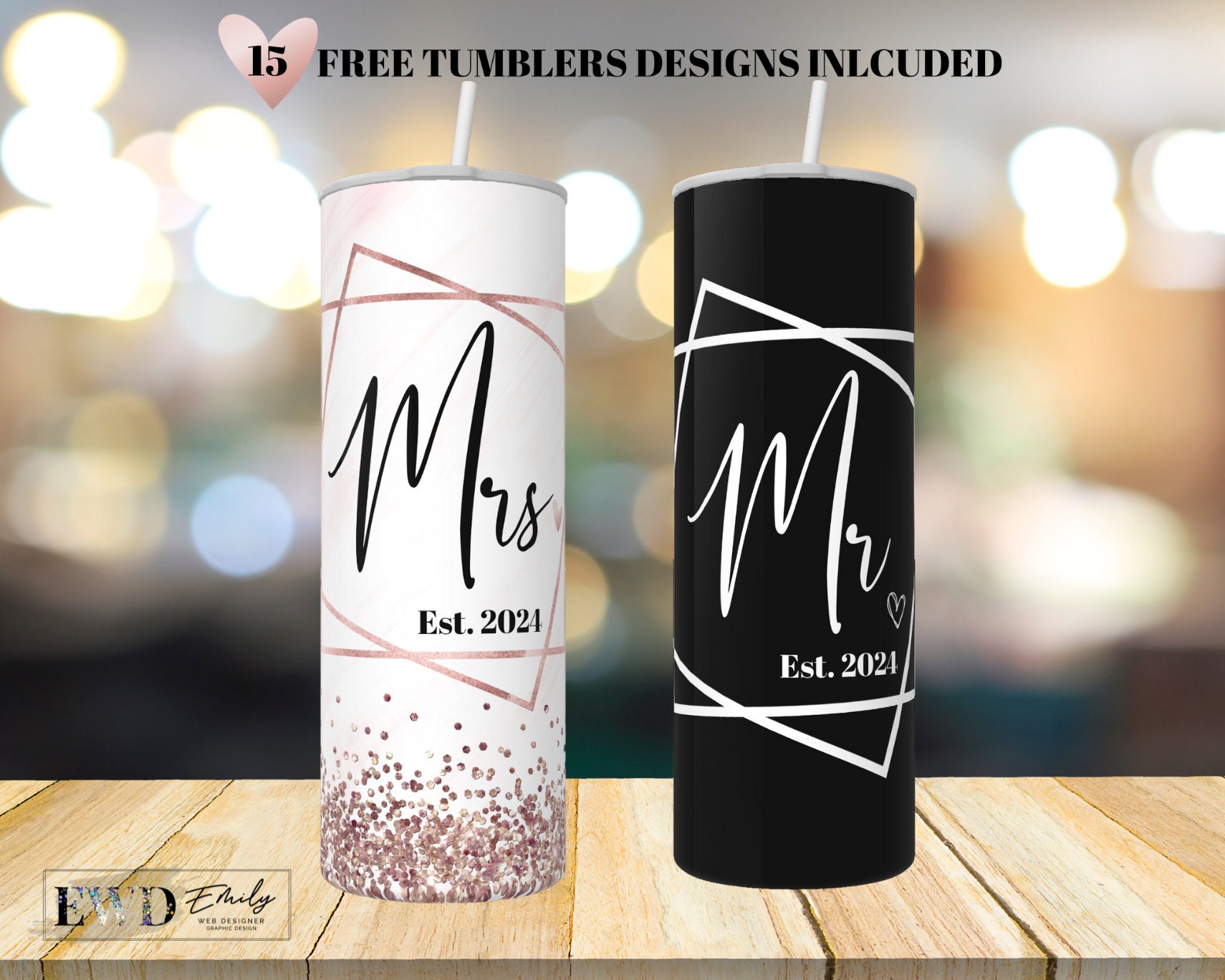 Mr and cheap mrs tumbler glasses