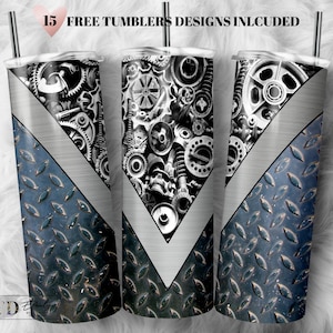 Car Mechanic 20oz Sublimation Tumbler Designs, Motor Steel V Split Straight Skinny Tumbler Wrap PNG