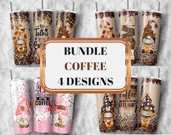 Kaffeebecher Bundle Png, Wichtel Kaffeetasse Bundle Png | Kaffee 20 Unzen Skinny Becher Sublimation, Png-Dateien, digitaler Download