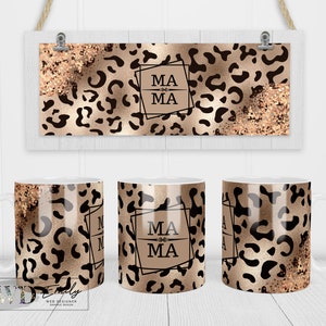 Rose Gold Leopard Mama Mug Sublimation Template (Digital Download)