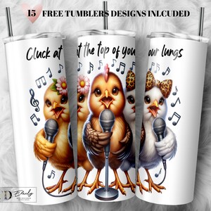 Funny Chickens Tumbler Wrap, 20oz Skinny Sublimation Tumbler Design, Chicken Sublimation Design, Funny Tumbler Png Downloads