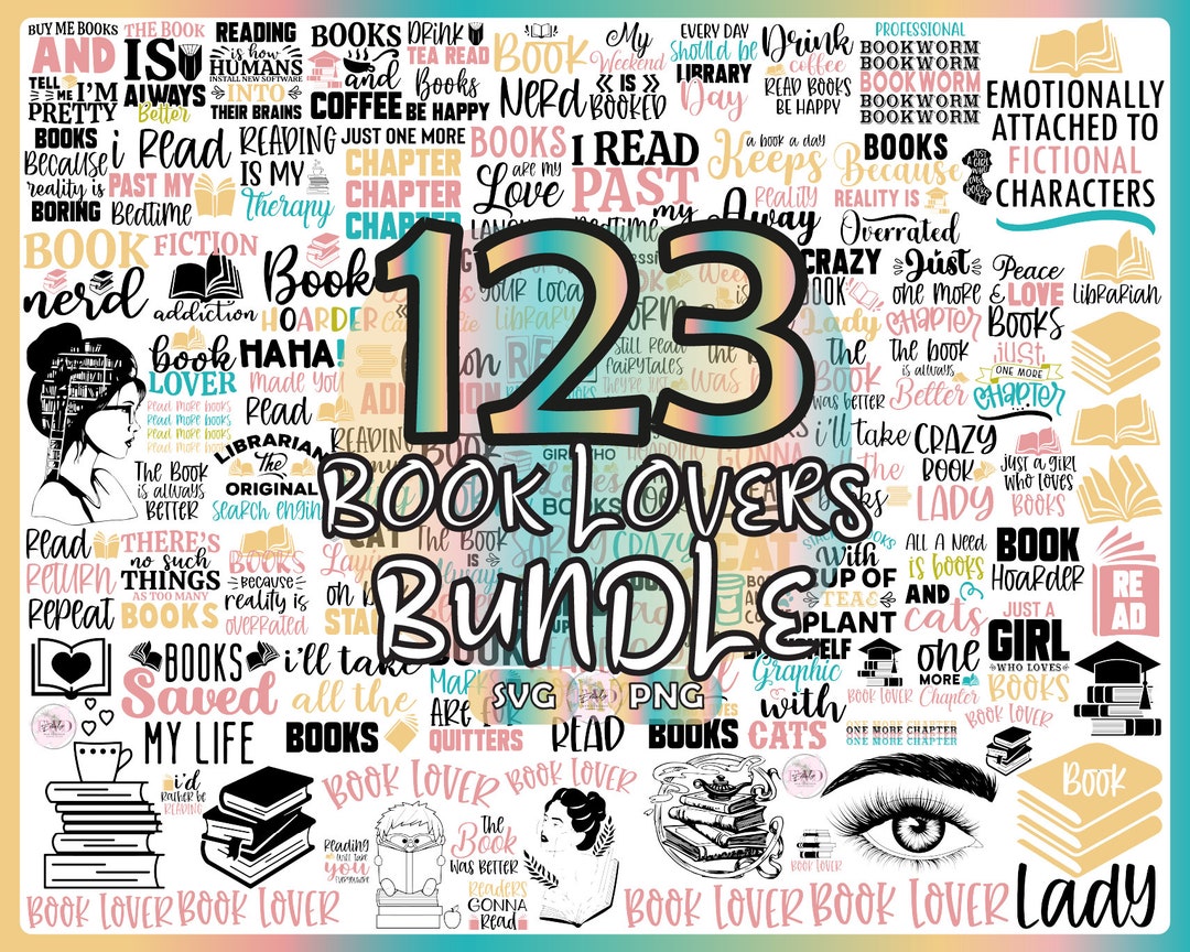 Reading SVG Bundle, Book Svg, Book Clipart, Book Cut File for Cricut ...