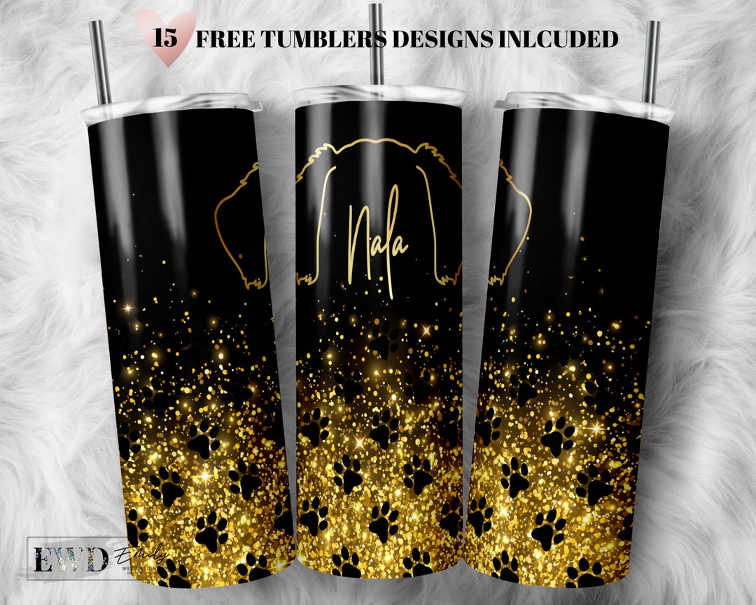 Personalized Dog Ears Tumbler Wrap PNG Dogs Lover Seamless Sublimation ...