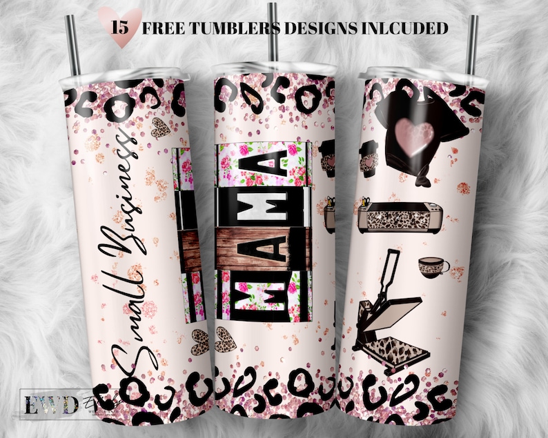 20oz Skinny Tumbler Small Business Mama Sublimation Design - Etsy