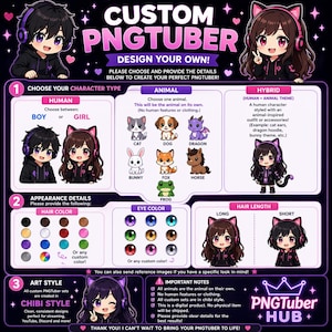 Anpassat Chibi PNGTuber-set!!