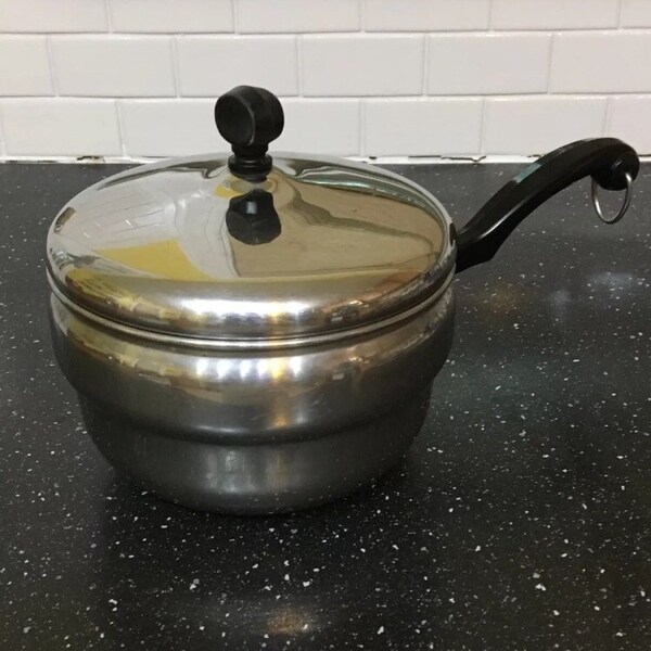 Farberware Stainless Steel Double Boiler Insert Vintage With Handle & Lid