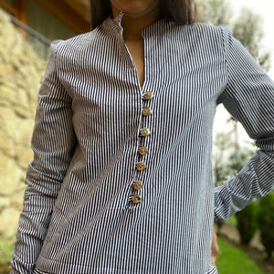 Willow Blouse or Dress with front placket detail