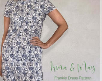 Patrón descargable para vestido recto Frankii de corte A