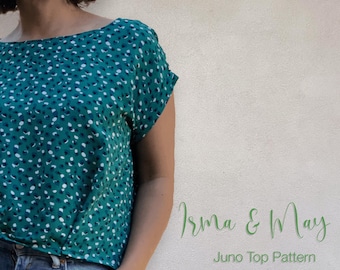 Juno Not Sew Boxy Top Downloadable Pattern