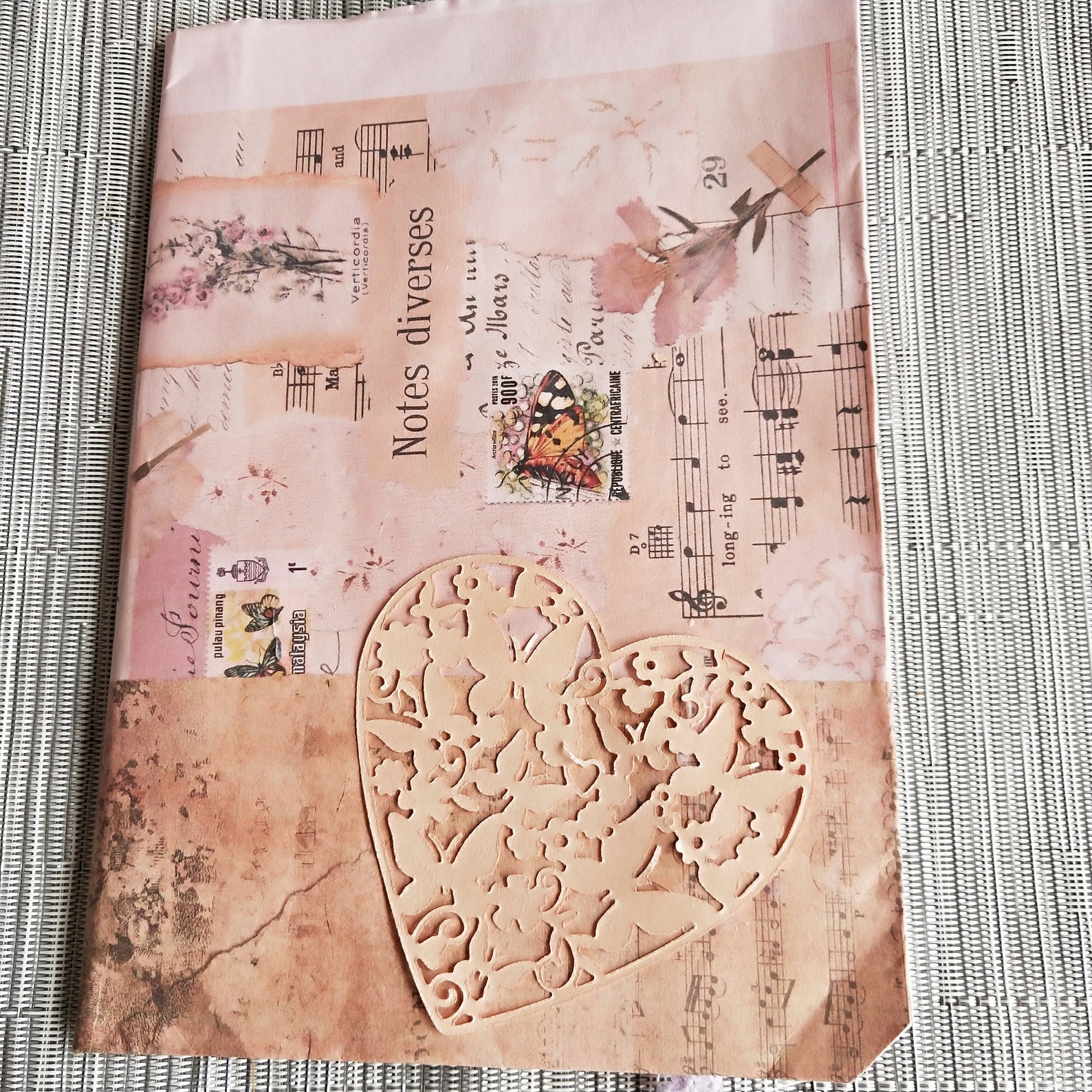 Handmade Soft Cover Junk Journal. One Of A Kind Book. Etsy