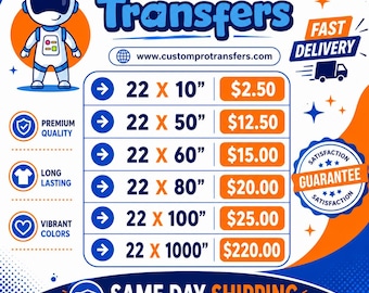 Custom DTF Transfers By The Roll (Ready To Press)
