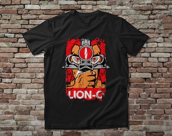 Lion-ooo Fan Tee, Digital Printed, combed poly+ring spun cotton for less shrink, Thundercars, T-shirt, Cartoon, Old