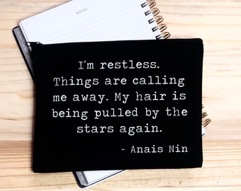 Pencil case, Zipper bag, Motivational quote, Canvas Zipper Bag, Inspirational quote, Cosmetic Bag, Accessory Pouch, makeup bag, pencil bag