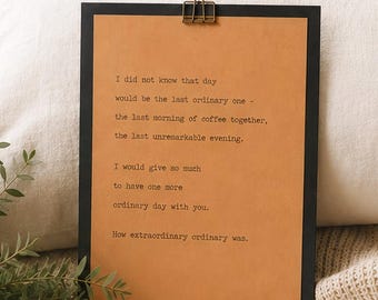 Grief Poem Wood Sign | Sympathy Gift | Loss of Loved One | Memorial Gift | Bereavement Gift for Friend | 9x12 Wood Board