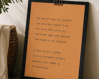 Housewarming Gift | Home Poem Wood Sign | New Home Gift | Home Blessing Sign | First Home Gift | Home Quote Wall Decor | 9x12 Wood Board
