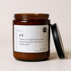 Wizard of Oz Candle, Oz, 8oz candle wooden wick, Glinda the Good Witch, teacher gift, literary candle, housewarming gift, bestfriend gift