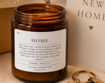 Housewarming Candle Gift | New Homeowner Gift | Realtor Closing Gift | First Home Gift | Hand Poured Soy Candle | Vanilla Bergamot