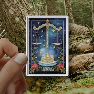 Adesivo do signo de Libra - Adesivo de astrologia