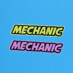 Text Mechanic sticker | Vinyl Sticker | Laptop Sticker, Mechanic Gift