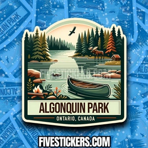 Algonquin park Reiseaufkleber // Provincial Park Aufkleber für Koffer, Laptop, Auto oder Wasserflasche, Gepäckanhänger, Reisegeschenk