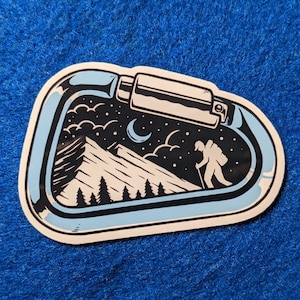 Sticker klettern, Karabiner, Bergsteiger, Bergsteiger, Abenteuer, Klettern, Sticker