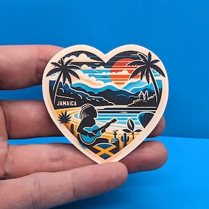 Adesivo de viagem para Jamaica // Decalque jamaicano para mala, laptop, carro ou garrafa de água, etiqueta de bagagem, presente de viagem