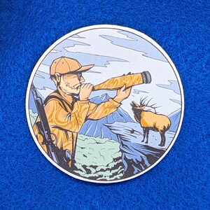 Cooler Elch-Jäger-Aufkleber Elk Call Aufkleber für Autos Laptops Wasserflaschen mehr - langlebiges Vinylgeschenk für Jagdbegeisterte