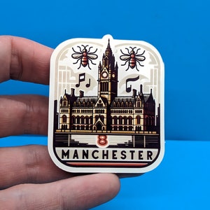 Adesivo de viagem Manchester Decalque para mala Laptop Carro Garrafa de água Presentes de viagem exclusivos