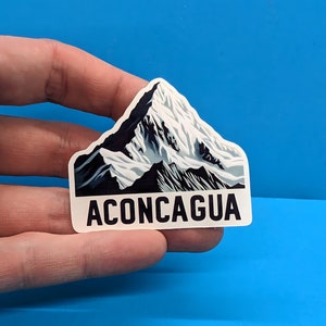 Aconcagua Berg Gipfel Aufkleber Reise Aufkleber für Koffer Laptop Auto Wasserflasche Perfektes Reisegeschenk