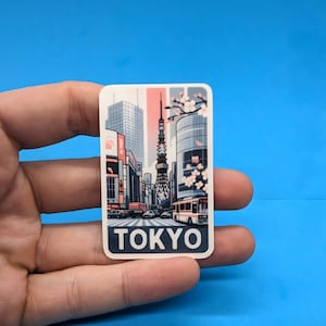 Tokyo Travel Sticker // Japan Decal for suitcase, laptop, car or water bottle, luggage tag, travel gift