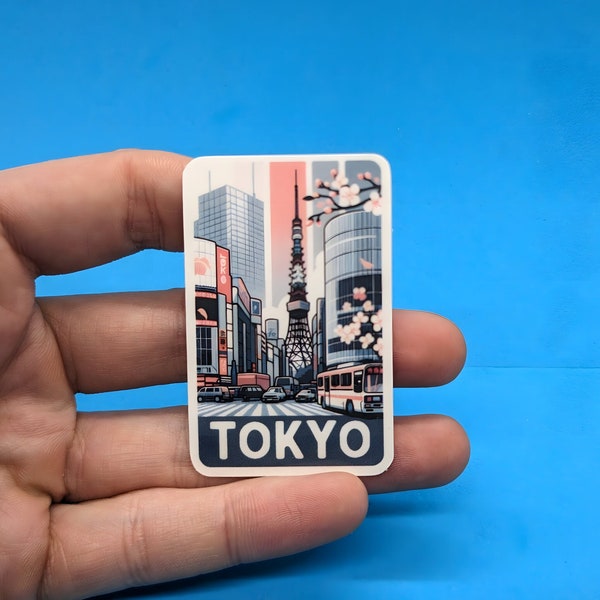 Tokyo Travel Sticker // Japan Decal for suitcase, laptop, car or water bottle, luggage tag, travel gift