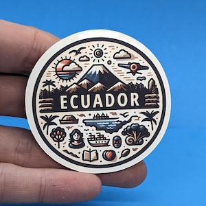 Ecuador Travel Sticker // State Decal for suitcase, laptop, car or water bottle, luggage tag, travel gift