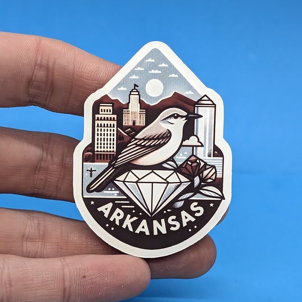 Arkansas Travel Sticker // State Decal for suitcase, laptop, car or water bottle, luggage tag, travel gift