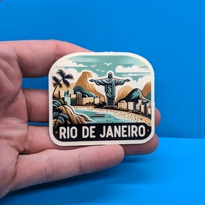 Adesivo de viagem Rio de Janeiro // Adesivo Brasil para mala, laptop, carro ou garrafa de água, etiqueta de bagagem, presente de viagem