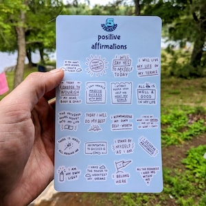 Positive Affirmations Sticker Pack für die tägliche Inspiration Selbstliebe Ermächtigende Zitate für Motivation Perfekte Geschenkideen