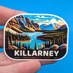 Calcomanía de viaje de Killarney, Ontario Provincial Park, calcomanía para maleta, computadora portátil, automóvil o botella de agua, regalo de viaje perfecto