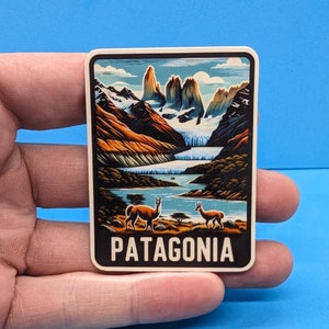Patagonien Reiseaufkleber // Abziehbild für Koffer, Laptop, Auto oder Wasserflasche, Gepäckanhänger, Reisegeschenk