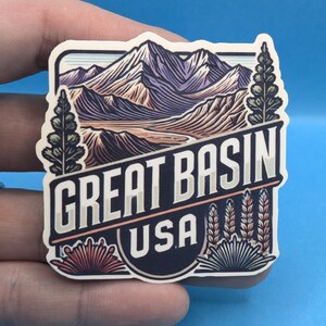 Adhesivo de viaje de Great Basin // Adhesivo de Nevada para maleta, portátil, coche o botella de agua, etiqueta de equipaje, regalo de viaje