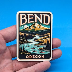 Adesivo de viagem Bend Oregon // Decalque para mala, laptop, carro ou garrafa de água, etiqueta de bagagem, presente de viagem