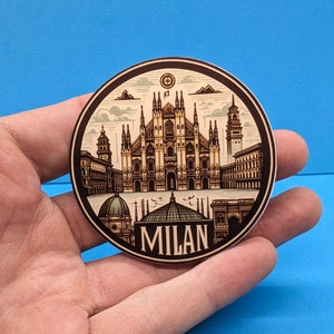 Sticker autocollant de voyage Milan pour bagage, bouteille d'eau, ordinateur portable - Parfait pour la personnalisation