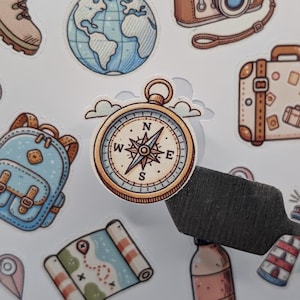 Stickervel reizen | Stickers vakantieplanner | Leuke stickerset voor dagboeken | Perfect voor scrapbooking, reisdagboeken | Avontuurstickers