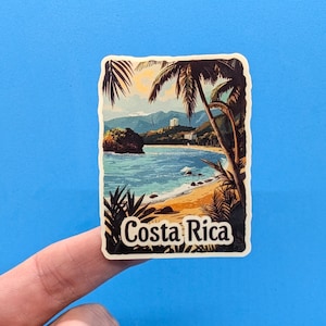 Adesivo de viagem Costa Rica nº 002 // Decalque para mala, laptop, carro ou garrafa de água, etiqueta de bagagem, presente de viagem