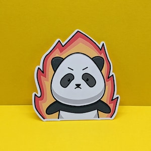 Wütender Panda Aufkleber - Lustiger Aufkleber, Niedlicher Aufkleber, Laptop Aufkleber