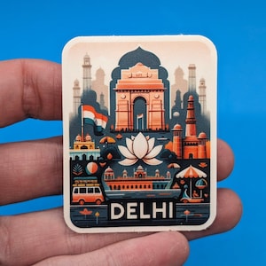 Indien Reiseaufkleber // India Decal für Koffer, Laptop, Auto oder Wasserflasche, Gepäckanhänger, Reisegeschenk