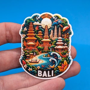 Adesivo de viagem Bali // Adesivo da Indonésia para mala, laptop, carro ou garrafa de água, etiqueta de bagagem, presente de viagem