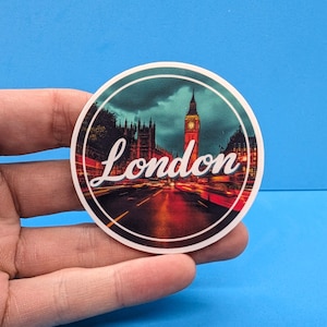 Pegatina de viaje a Londres n.º 003 // Calcomanía de Londres, Inglaterra, para maletas, portátiles, coches o botellas de agua, etiquetas de equipaje, regalo de viaje