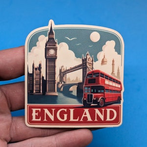 England Travel Sticker // Englischer Aufkleber für Koffer, Laptop, Auto oder Wasserflasche, Gepäckanhänger, Reisegeschenk