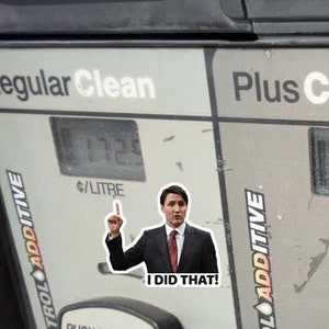Trudeau I Did That 10 Pack Funny Sticker Waterproof Vinyl Decals Canada image 3