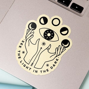 Himmlischer Aufkleber See the Light in the Dark Laptop Decor